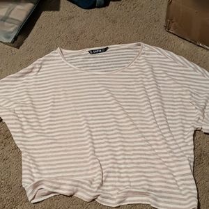 Batwing striped crop top